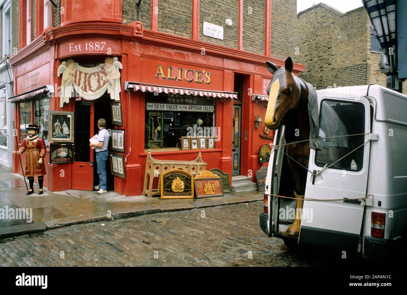 Alice's antiques shop in Portobello Road, London UK, also featuring in