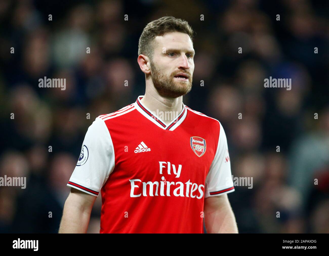 Shkodran Mustafi of Arsenal during English Premier League between ...