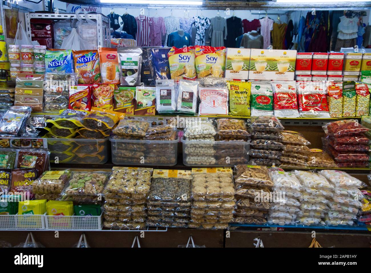 Market stall Thailand Chiang Mai city Stock Photo - Alamy