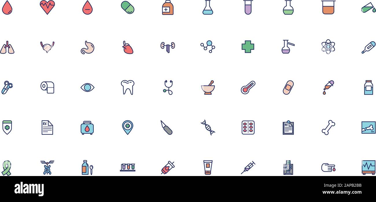 bundle of medical set icons Stock Vector Image & Art - Alamy