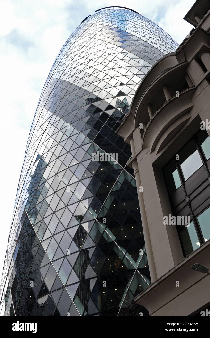 The Gherkin skyscraper in London, England Stock Photo