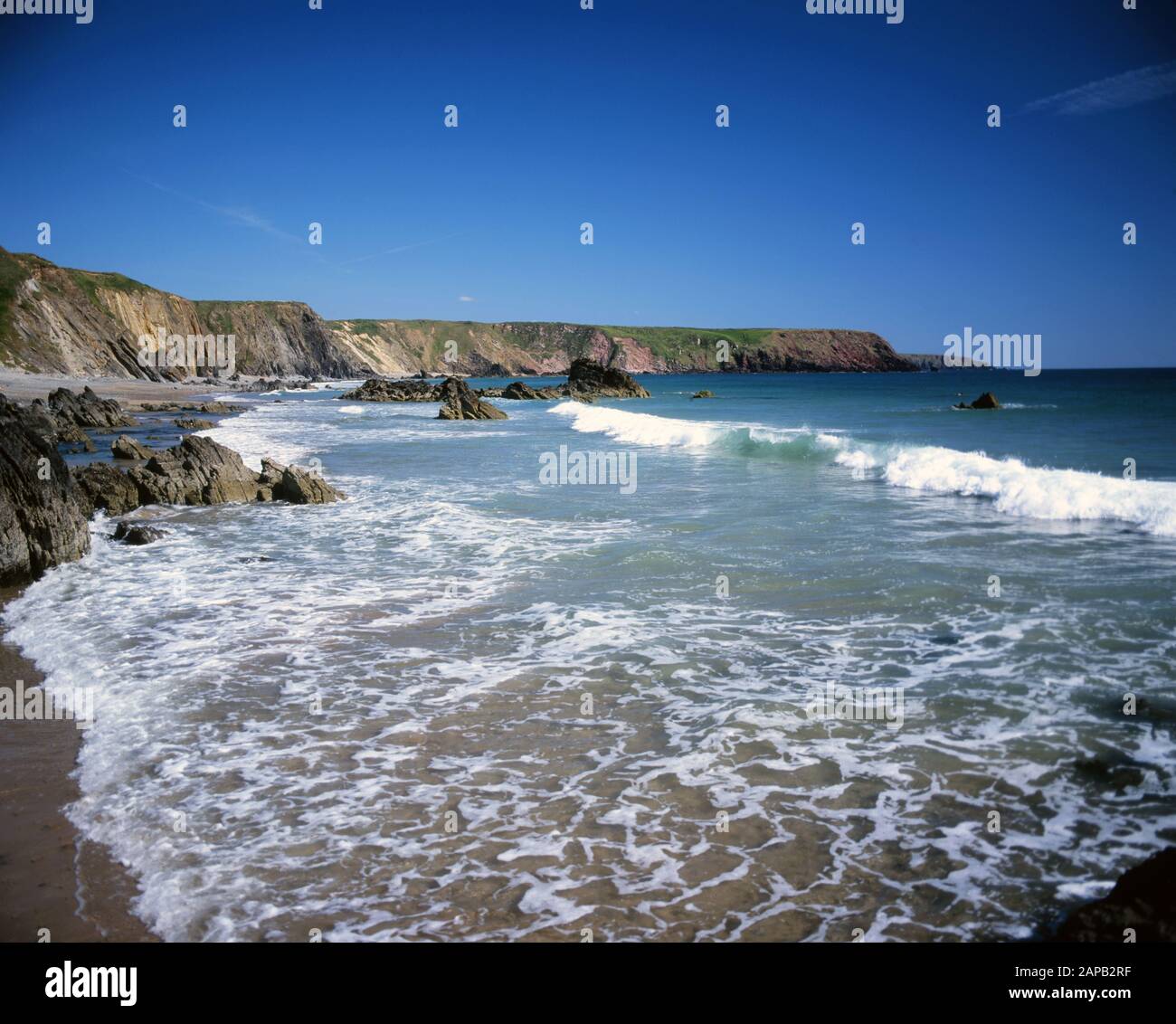 Marloes Sands. Pembrokeshire, West Wales. Stock Photo