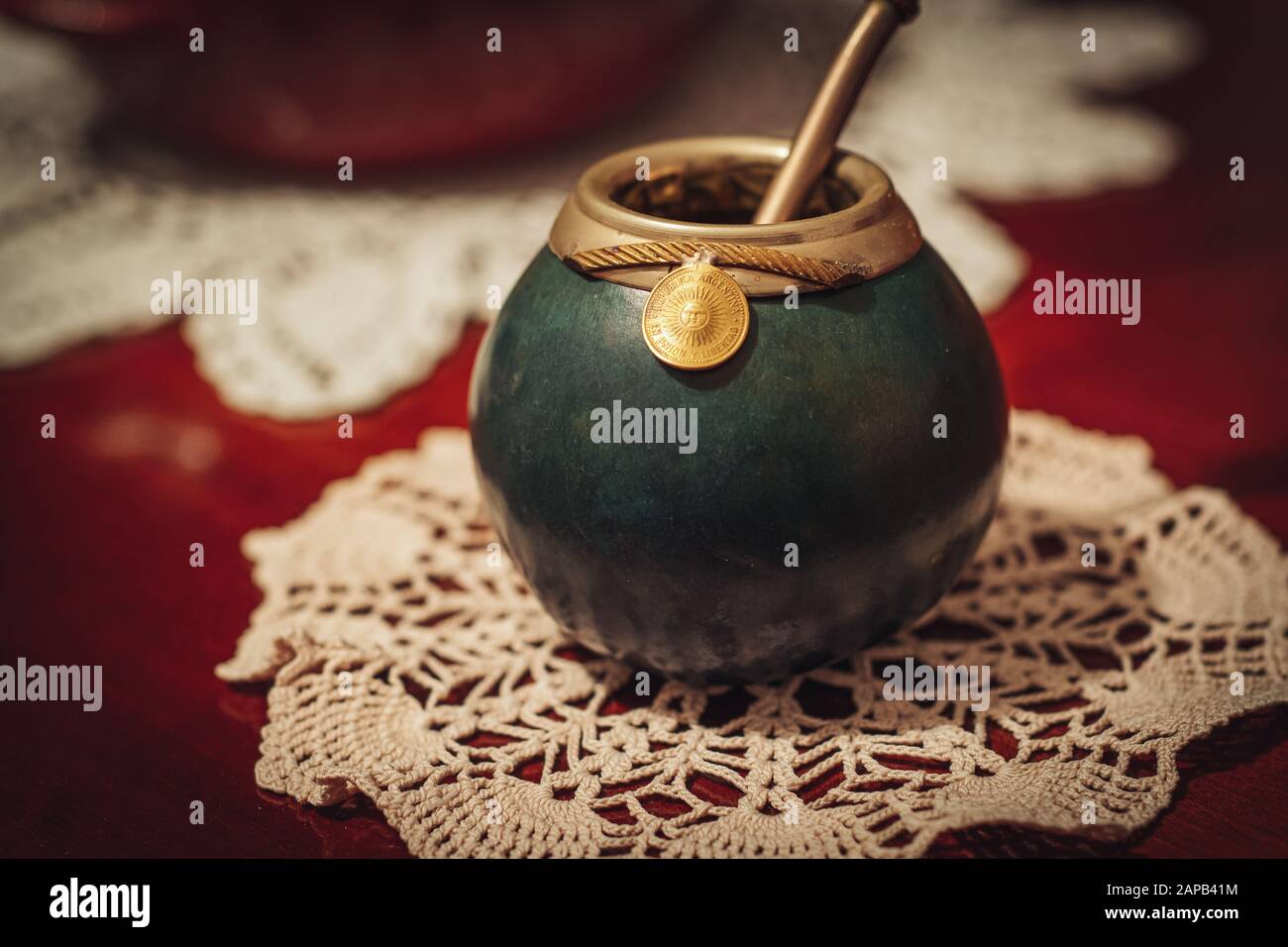 The traditional Bombilla for Yerba Mate drink in Latin America Stock Photo Alamy