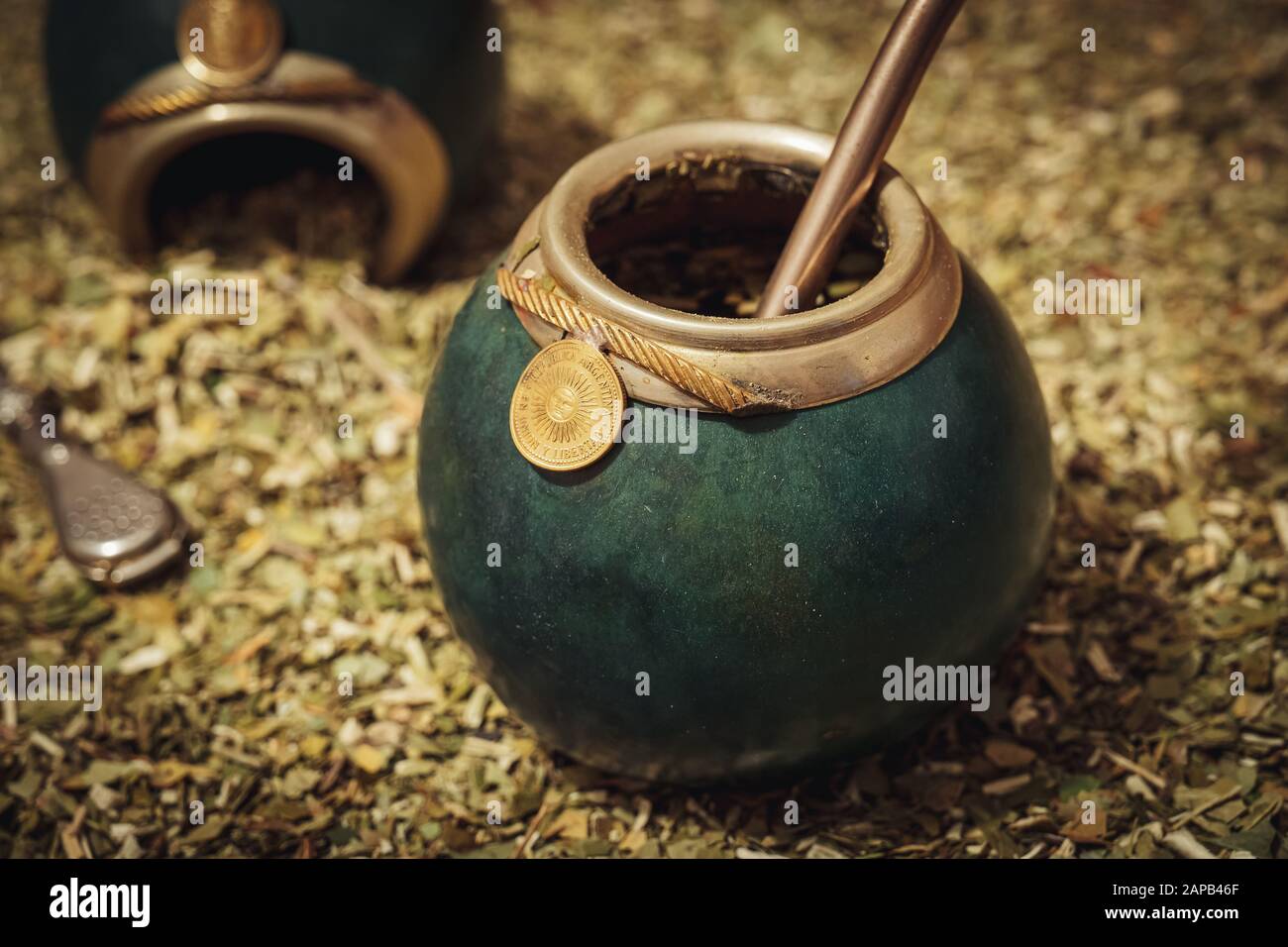 The traditional Bombilla for Yerba Mate drink in Latin America Stock Photo Alamy