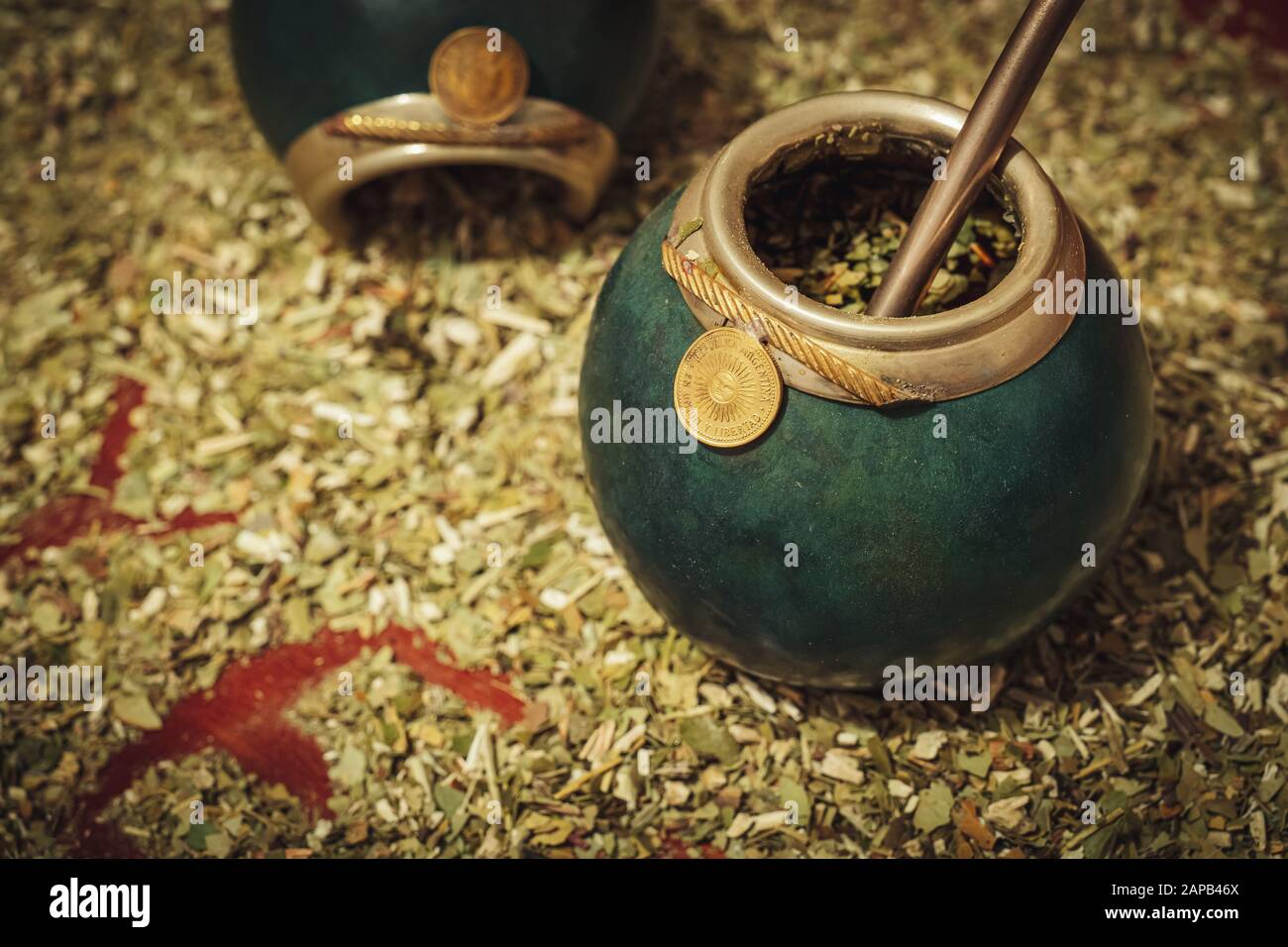 The traditional Bombilla for Yerba Mate drink in Latin America Stock Photo Alamy
