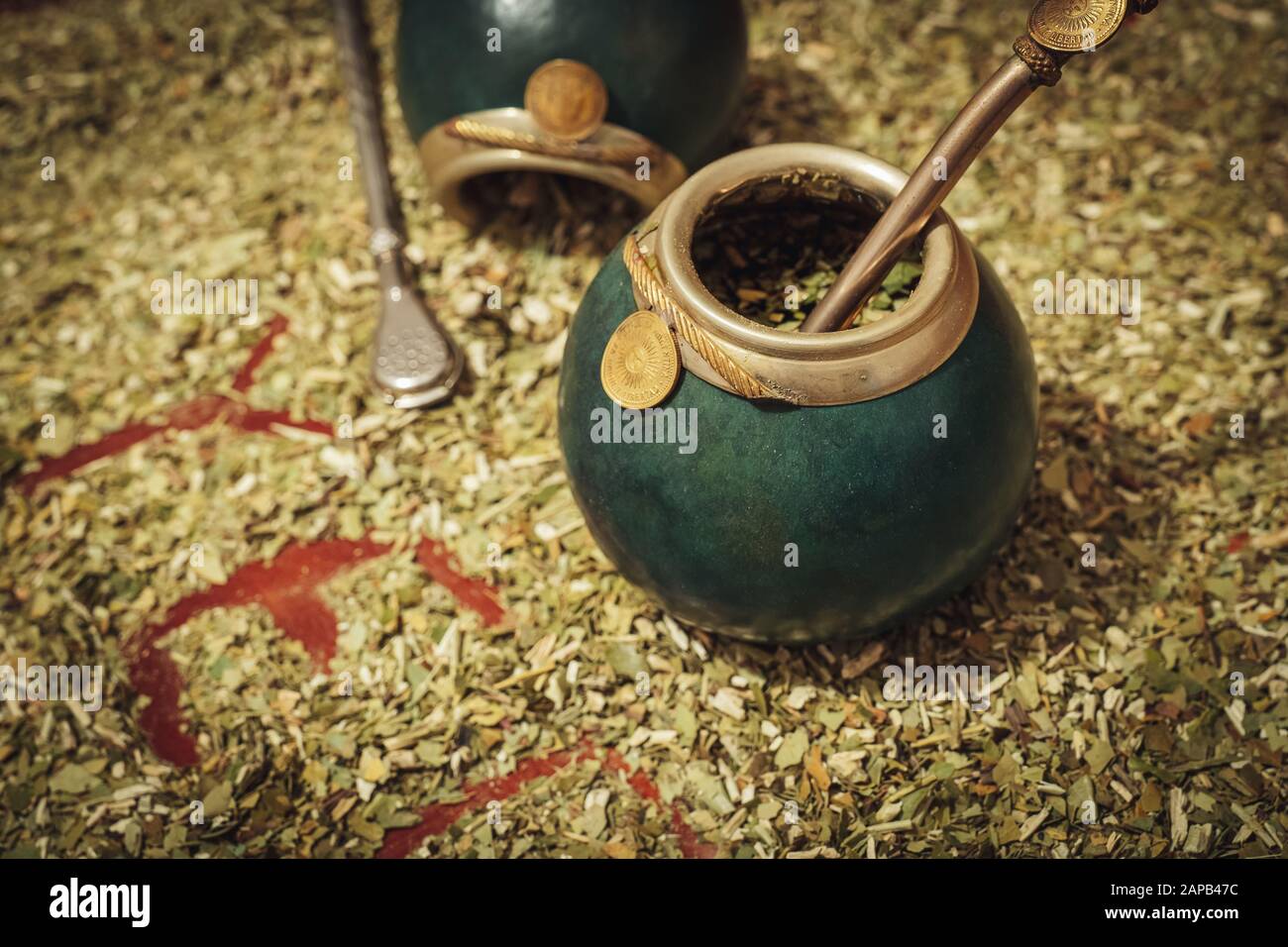 The traditional Bombilla for Yerba Mate drink in Latin America Stock Photo Alamy