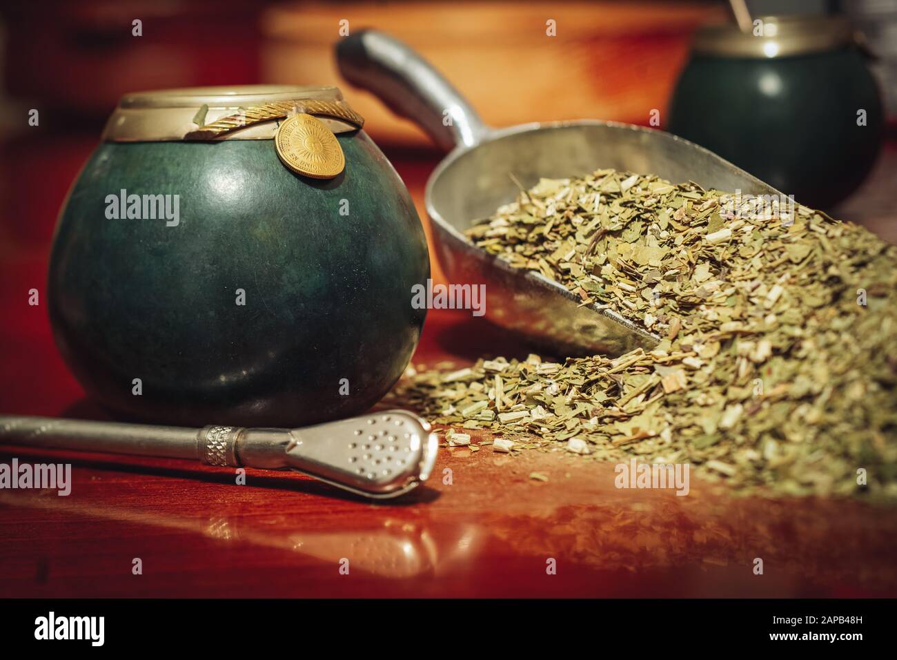 The traditional Bombilla for Yerba Mate drink in Latin America Stock Photo Alamy