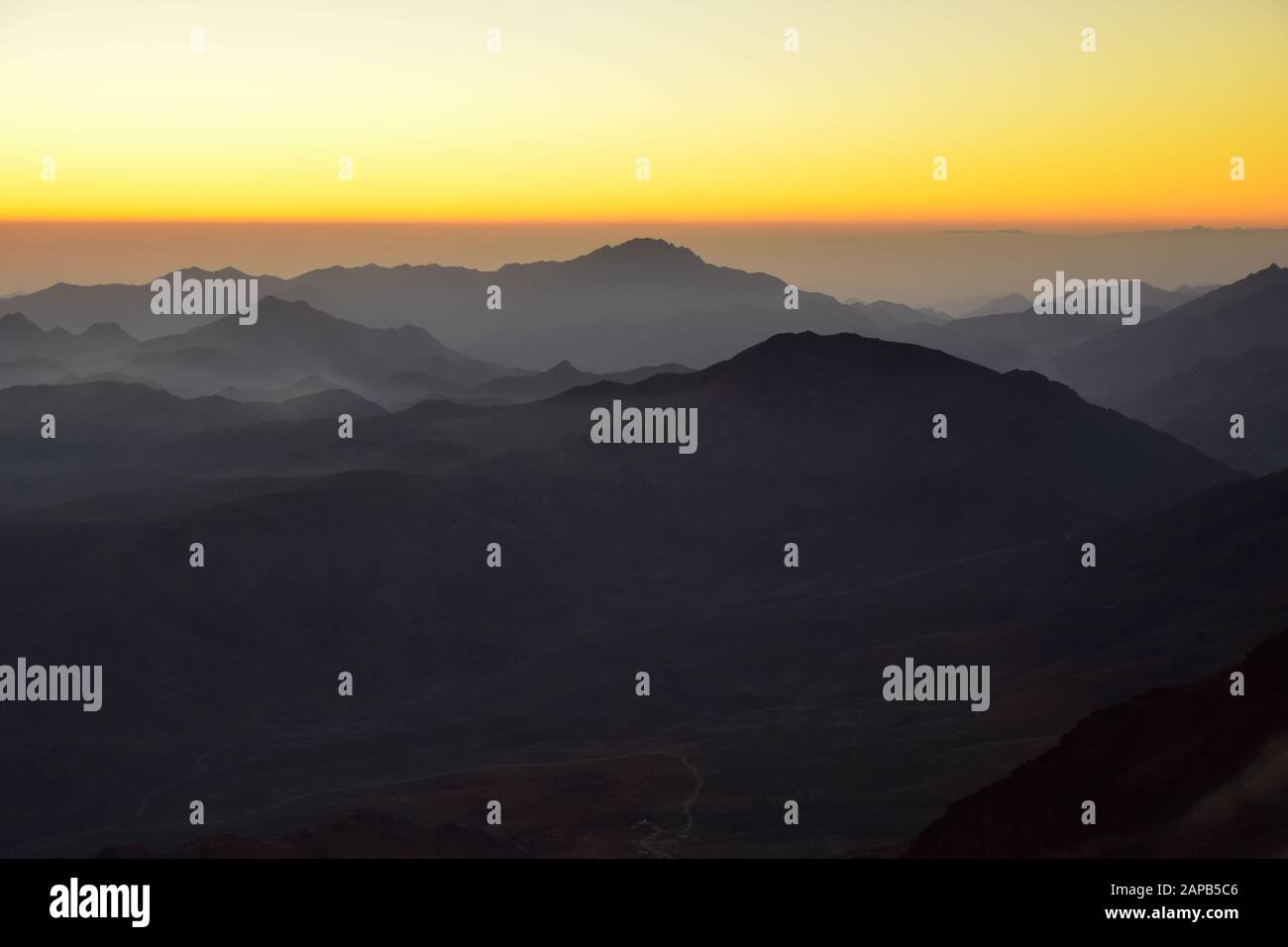 Sunrise at Mount Sinai, Egypt Stock Photo - Alamy