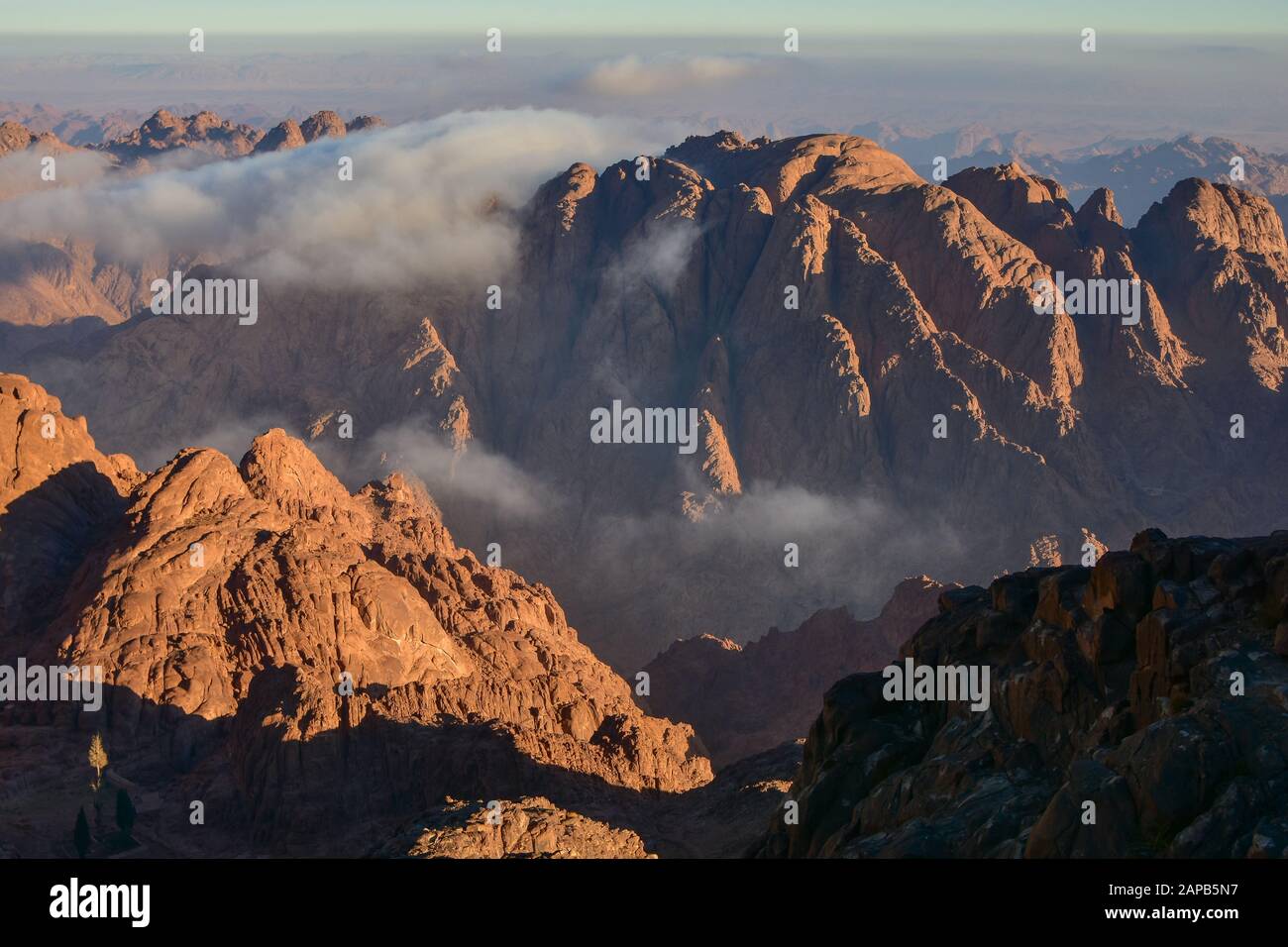 A great view from Mount Sinai, Egypt Stock Photo