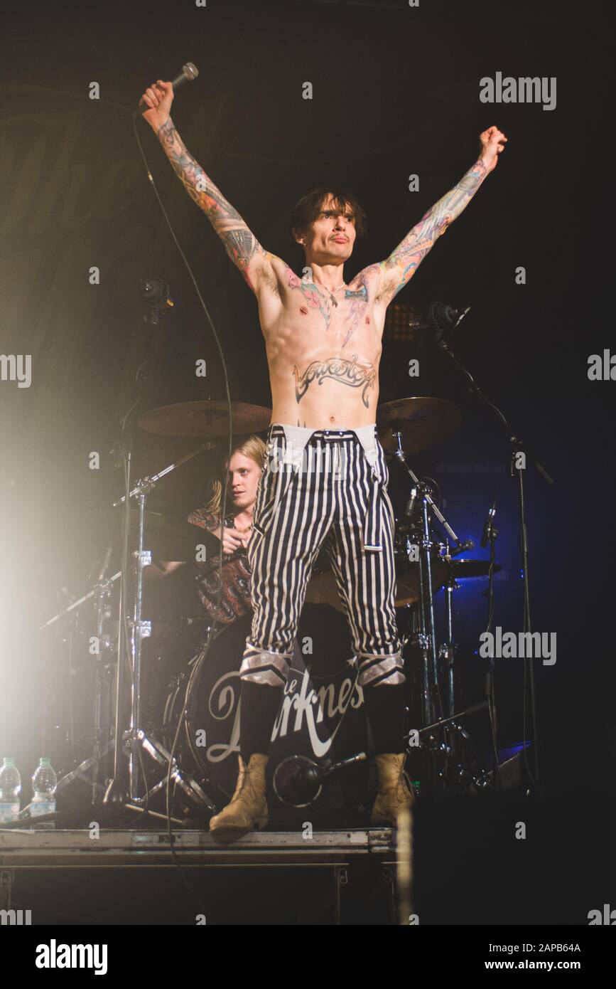 Alcatraz Milano Italy 16 01 24 Justin Hawkins Of The English Band The Darkness Perform Live At The Alcatraz Club In Milan For The Blast Of Our Kind Tour 16 Stock Photo Alamy