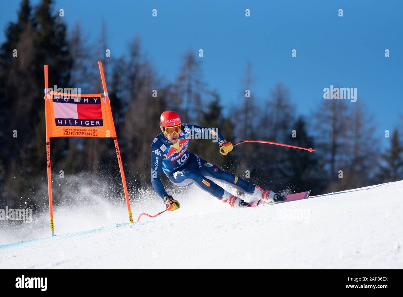 Christof Innerhofer of Italy at the Ski Alpin: 80. Hahnenkamm Race 2020 - Audi FIS Alpine Ski World Cup - Men's Downhill Training at the Streif on January 22, 2020 in Kitzbuehel, AUSTRIA. (Photo by Horst Ettensberger/ESPA-Images) Stock Photo