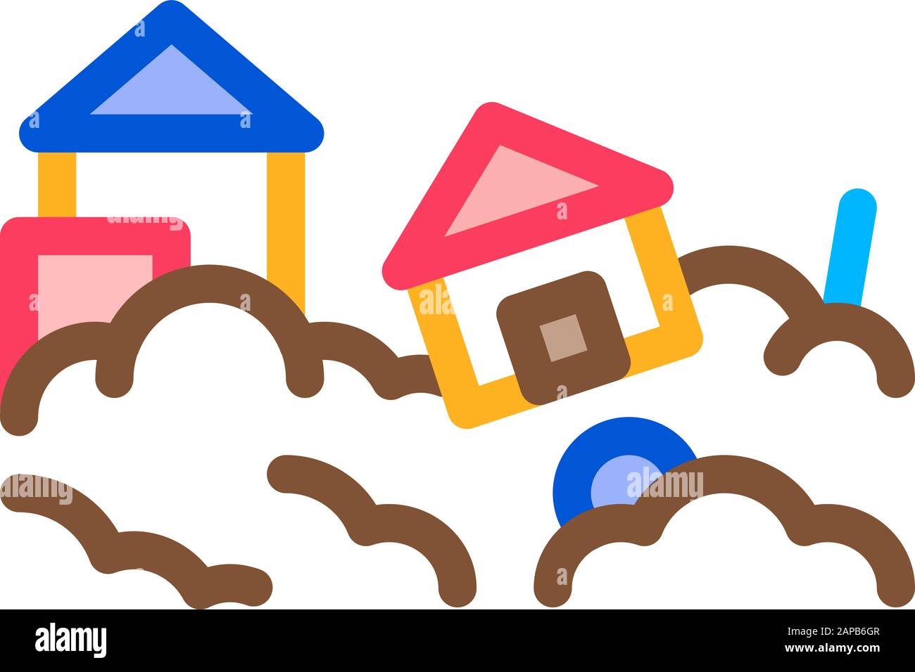 Town Hurricane Icon Vector Outline Illustration Stock Vector Image ...