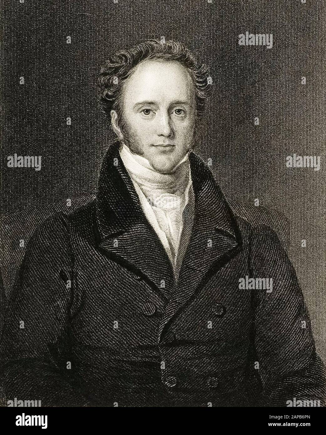 Lord Palmerston, Henry John Temple, 3rd Viscount Palmerston (1784-1865), twice British Prime Minister, portrait engraving, 1841 Stock Photo