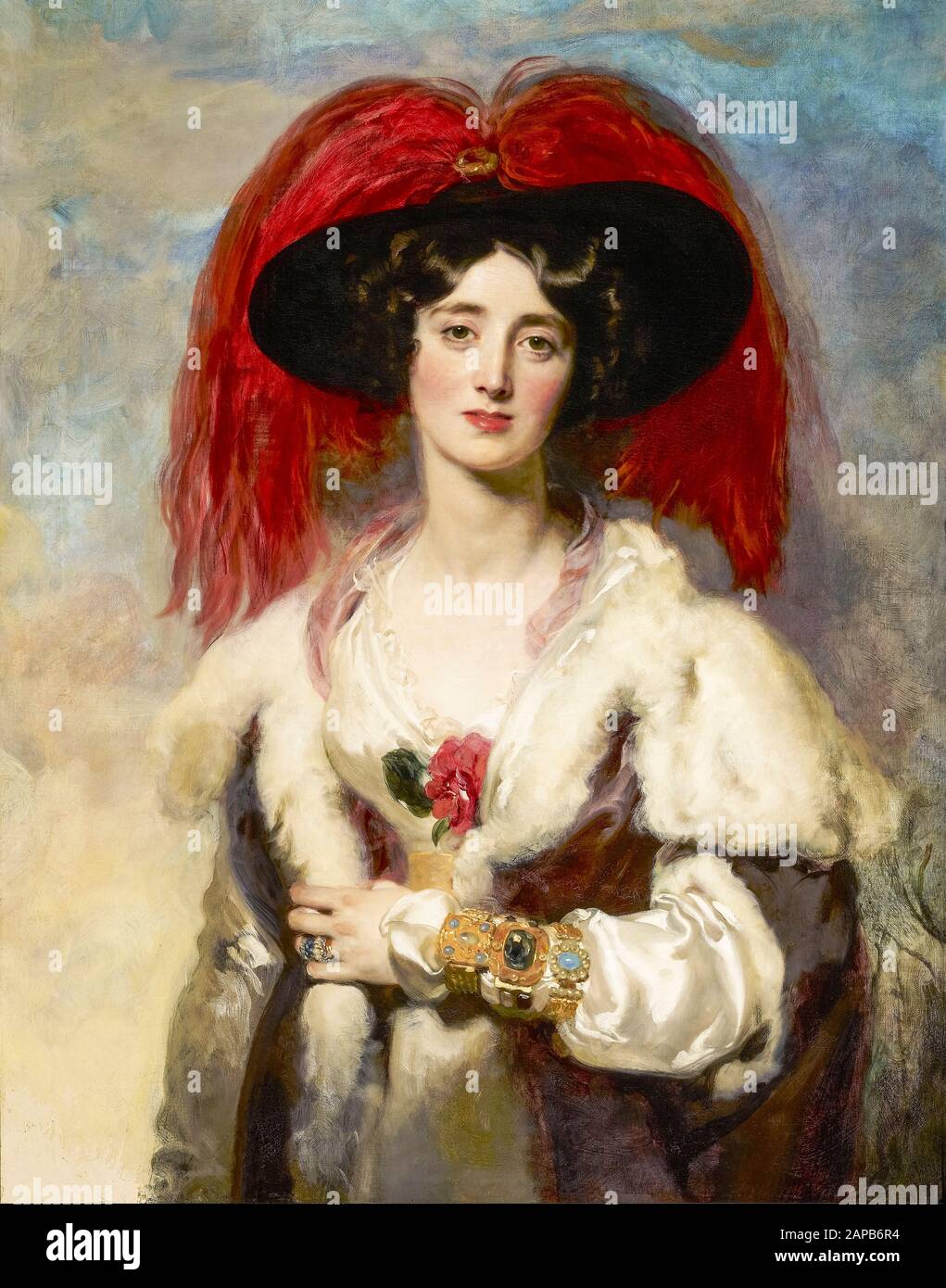 Julia, Lady Peel (1795-1859), portrait painting by Thomas Lawrence, 1827 Stock Photo