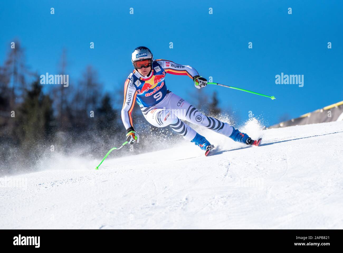 Thomas Dressen of Germany at the Ski Alpin: 80. Hahnenkamm Race 2020 - Audi FIS Alpine Ski World Cup - Men's Downhill Training at the Streif on January 22, 2020 in Kitzbuehel, AUSTRIA. (Photo by Horst Ettensberger/ESPA-Images) Stock Photo