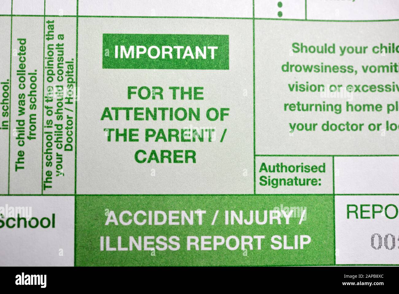 Report Slip Incident report hi-res stock photography and images - Alamy