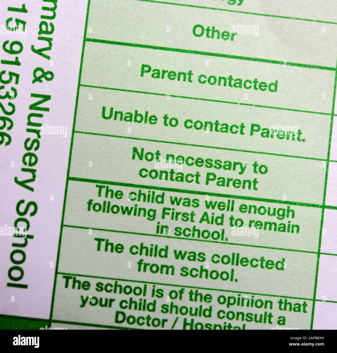 Parents notification hires stock photography and images Alamy