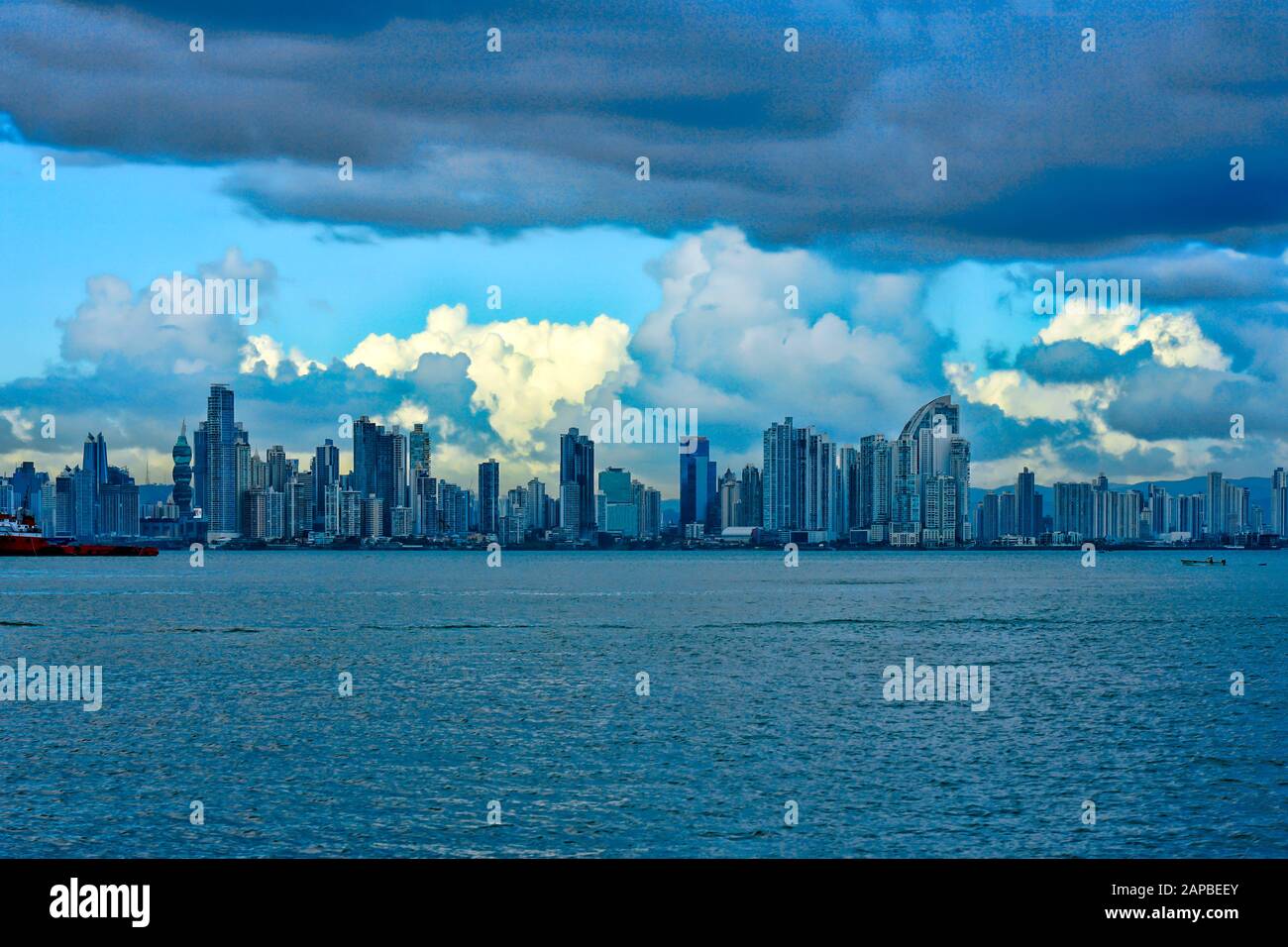 Panama City , Panama, Central America, skyline of financial district