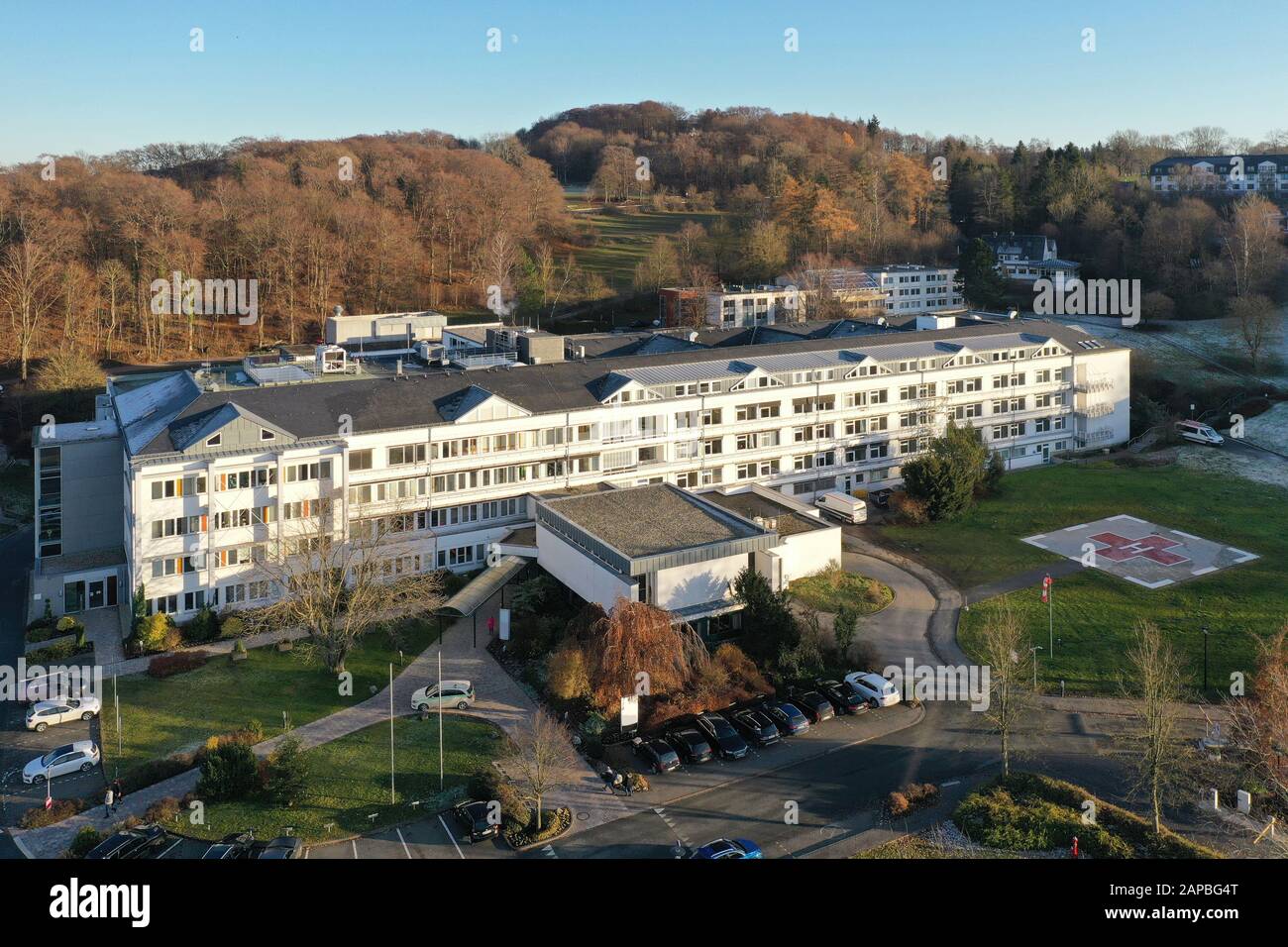 The hospital in Brilon photographed from the air.The hospital in Brilon ...