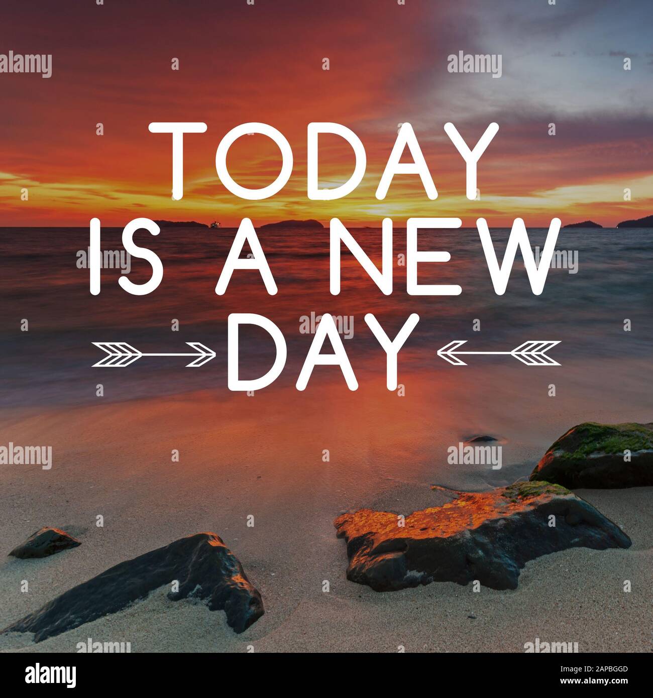 Motivational and Life Inspirational Quotes - Today is a new day. Blurry ...
