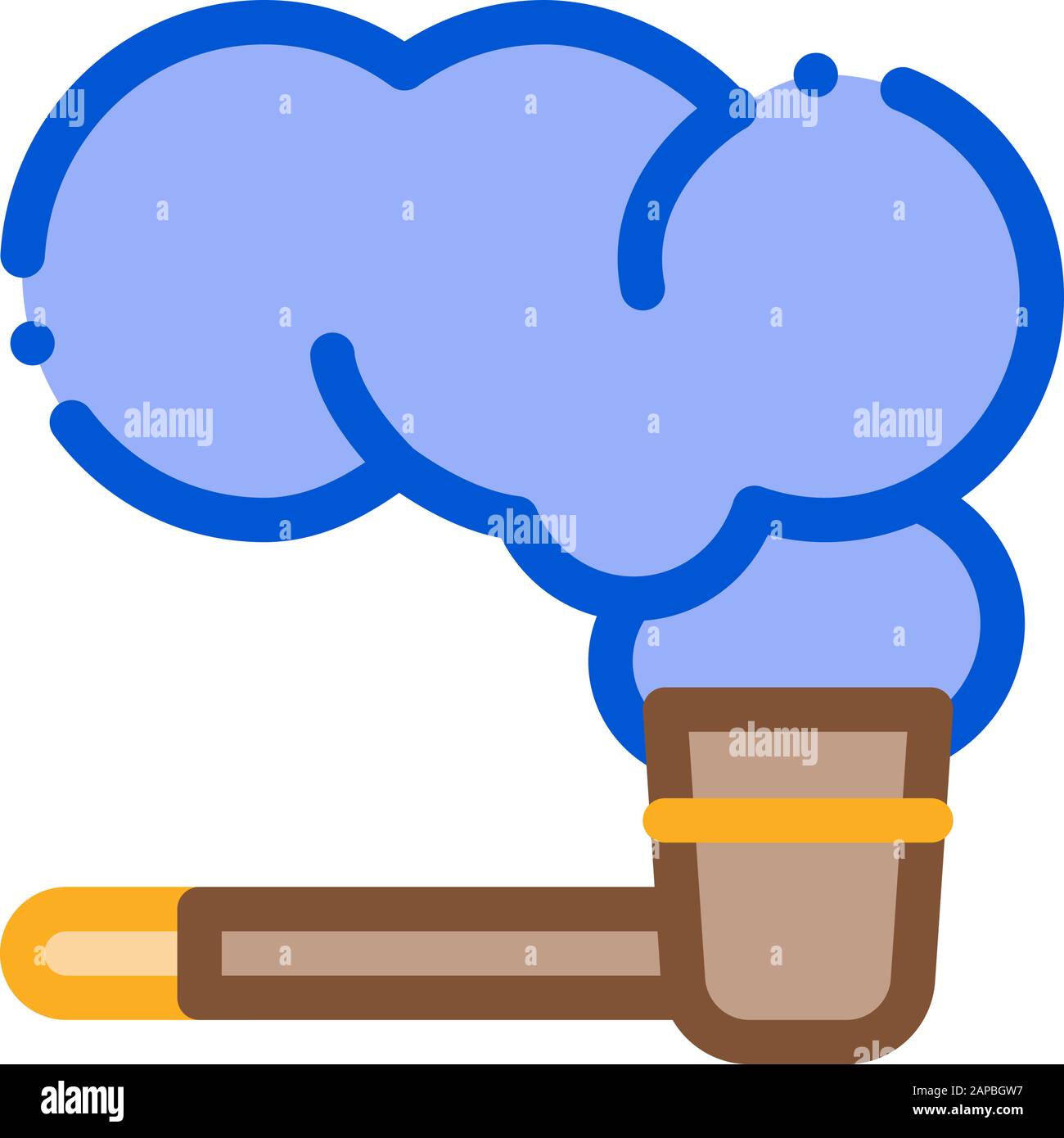 Smoking Pipe Icon Vector Outline Illustration Stock Vector Image & Art ...