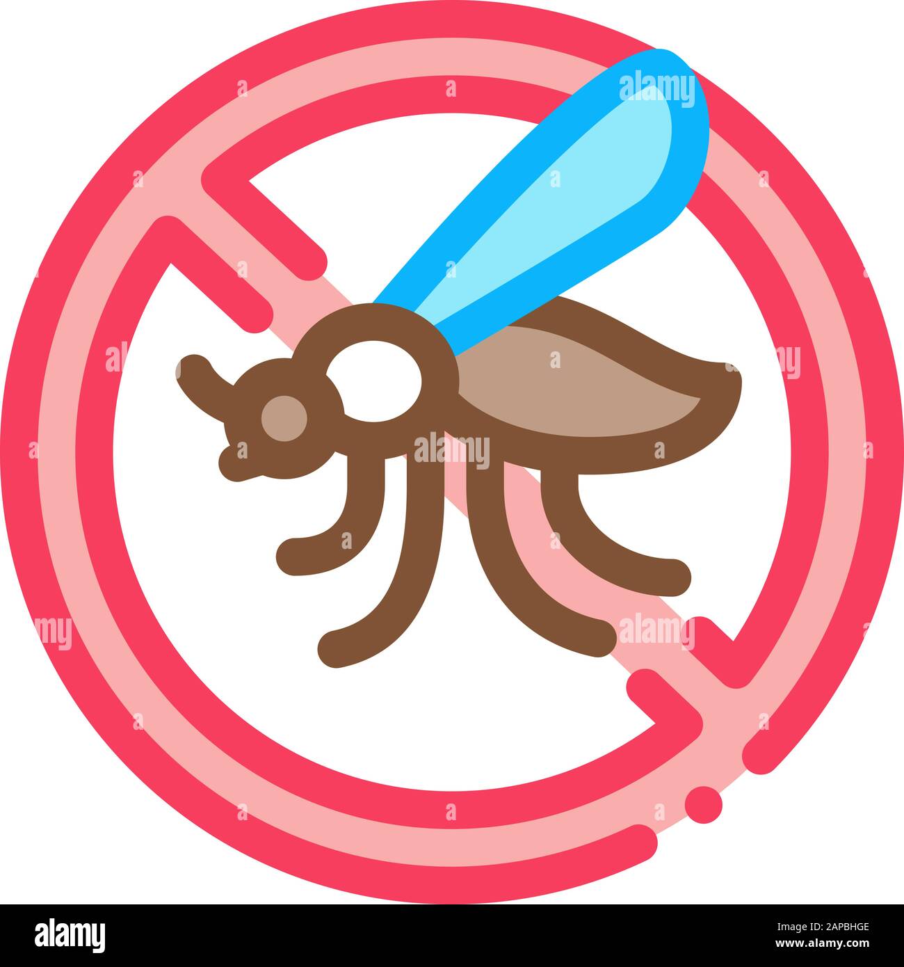 Crossed Mosquito Icon Vector Outline Illustration Stock Vector Image ...