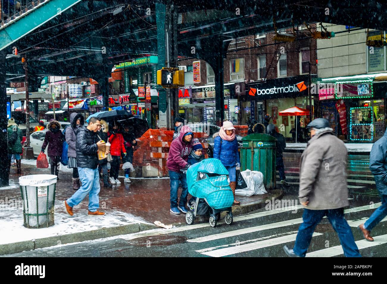 82nd street station jackson heights hires stock photography and images