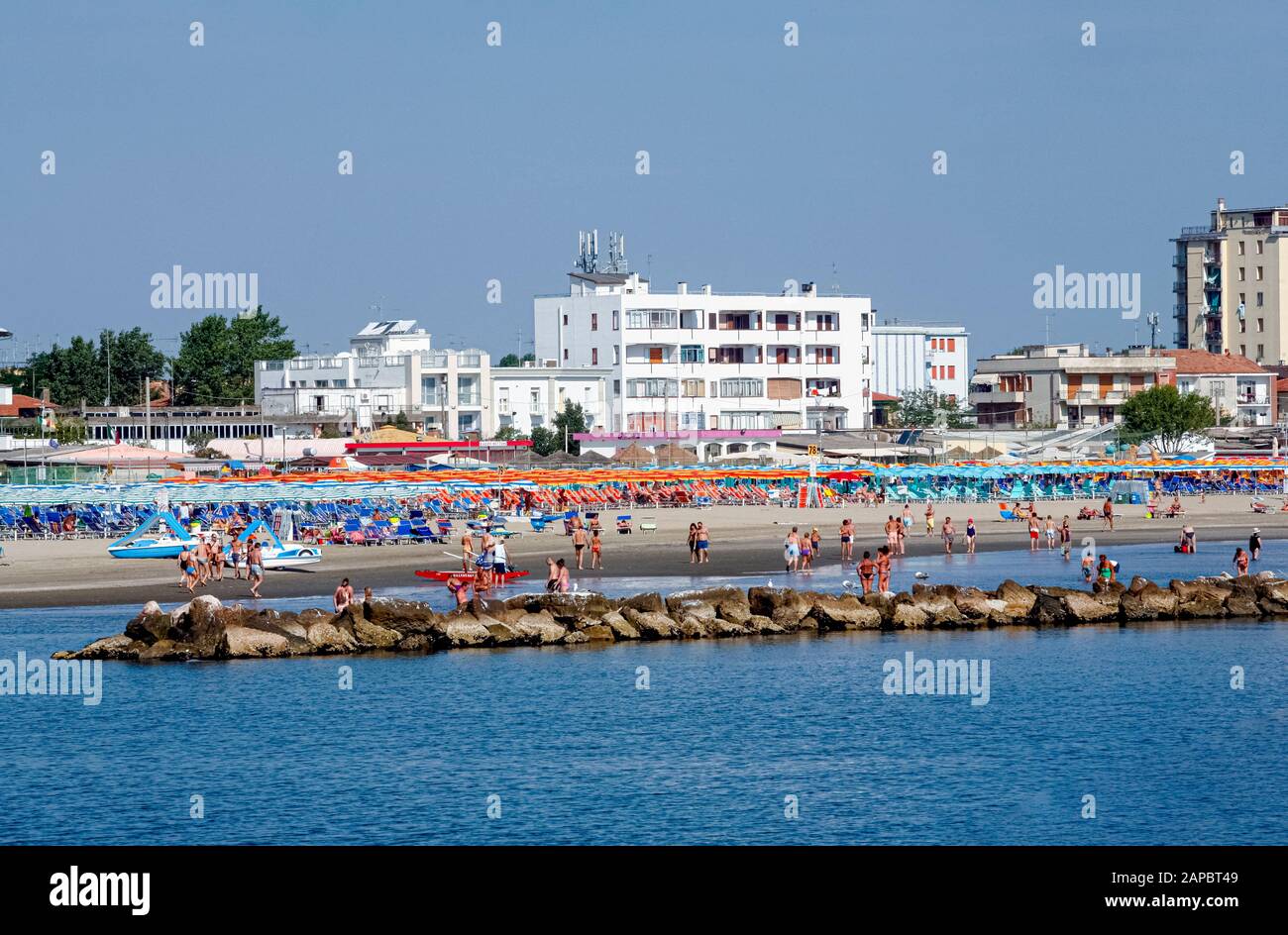 Italy Emilia Romagna Porto Garibaldi ( Prov. Ferrara ) - The Beach Stock Photo