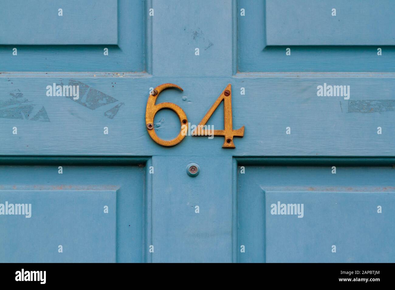 House number 64 Stock Photo