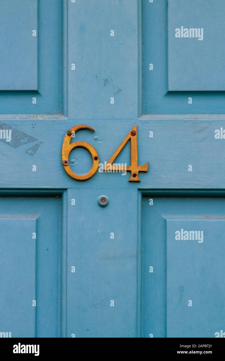 House number 64 Stock Photo
