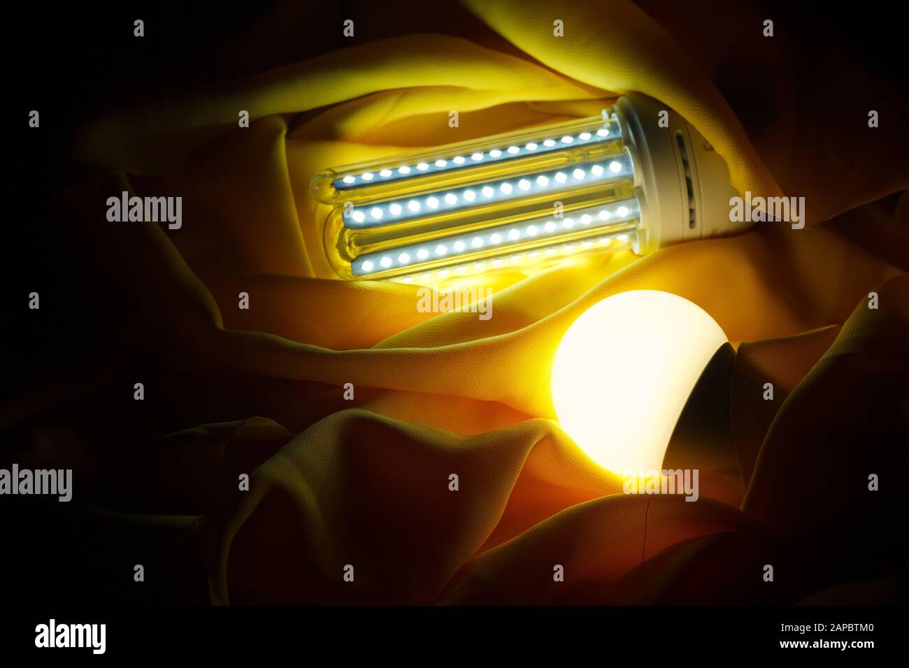 Filament bulb, LED light, fluorescent lights, different types of light