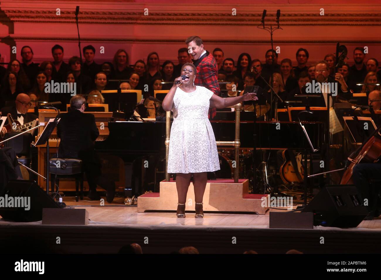 A performance of New York Pops: A Frank and Ella Christmas at Carnegie Hall. Featuring: Capathia Jenkins, Steven Reineke Where: New York, New York, United States When: 22 Dec 2019 Credit: Joseph Marzullo/WENN.com Stock Photo