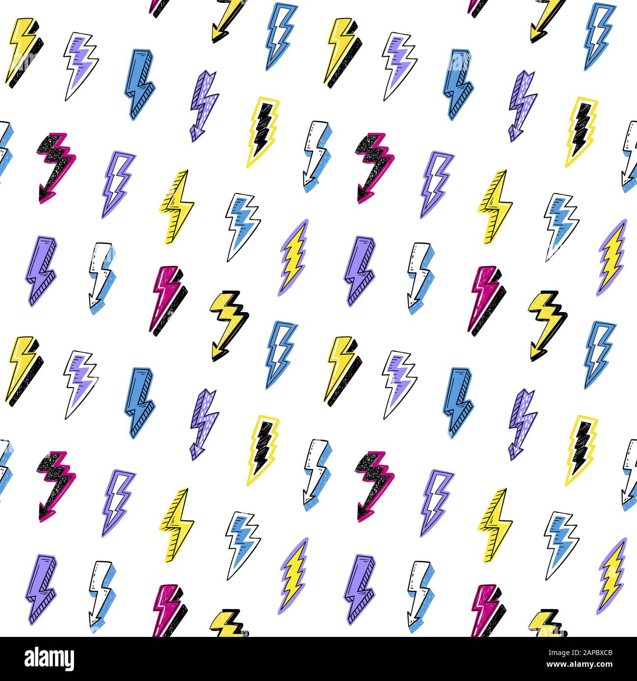 Thunder bolt seamless pattern. Flash symbol abstract abstract background for wallpaper, cover fills, web page background, surface textures, textile Stock Vector