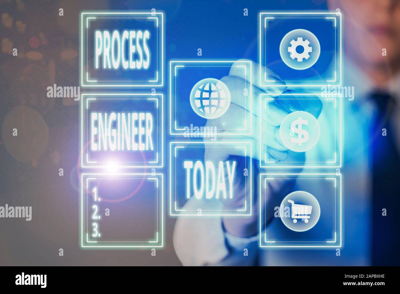 Conceptual hand writing showing Process Engineer. Concept meaning responsible for developing new industrial processes Stock Photo