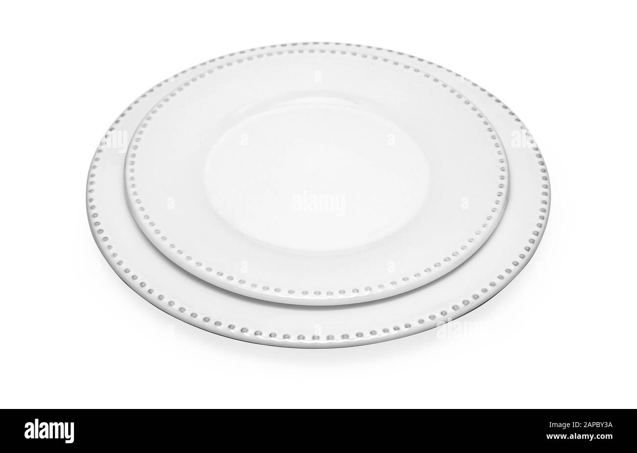 white plate isolated on white with clipping path Stock Photo - Alamy