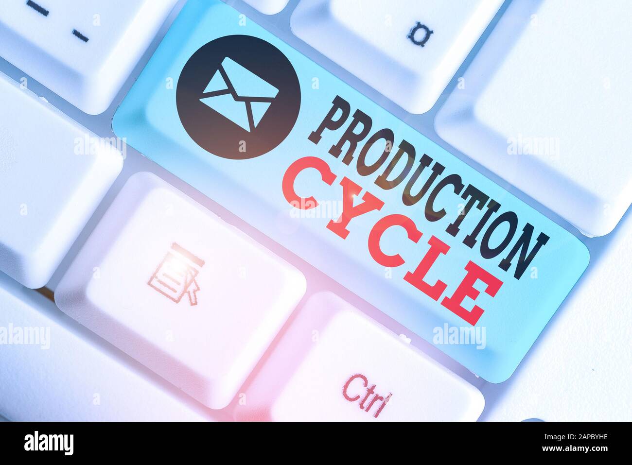 Handwriting text Production Cycle. Conceptual photo conversion of raw