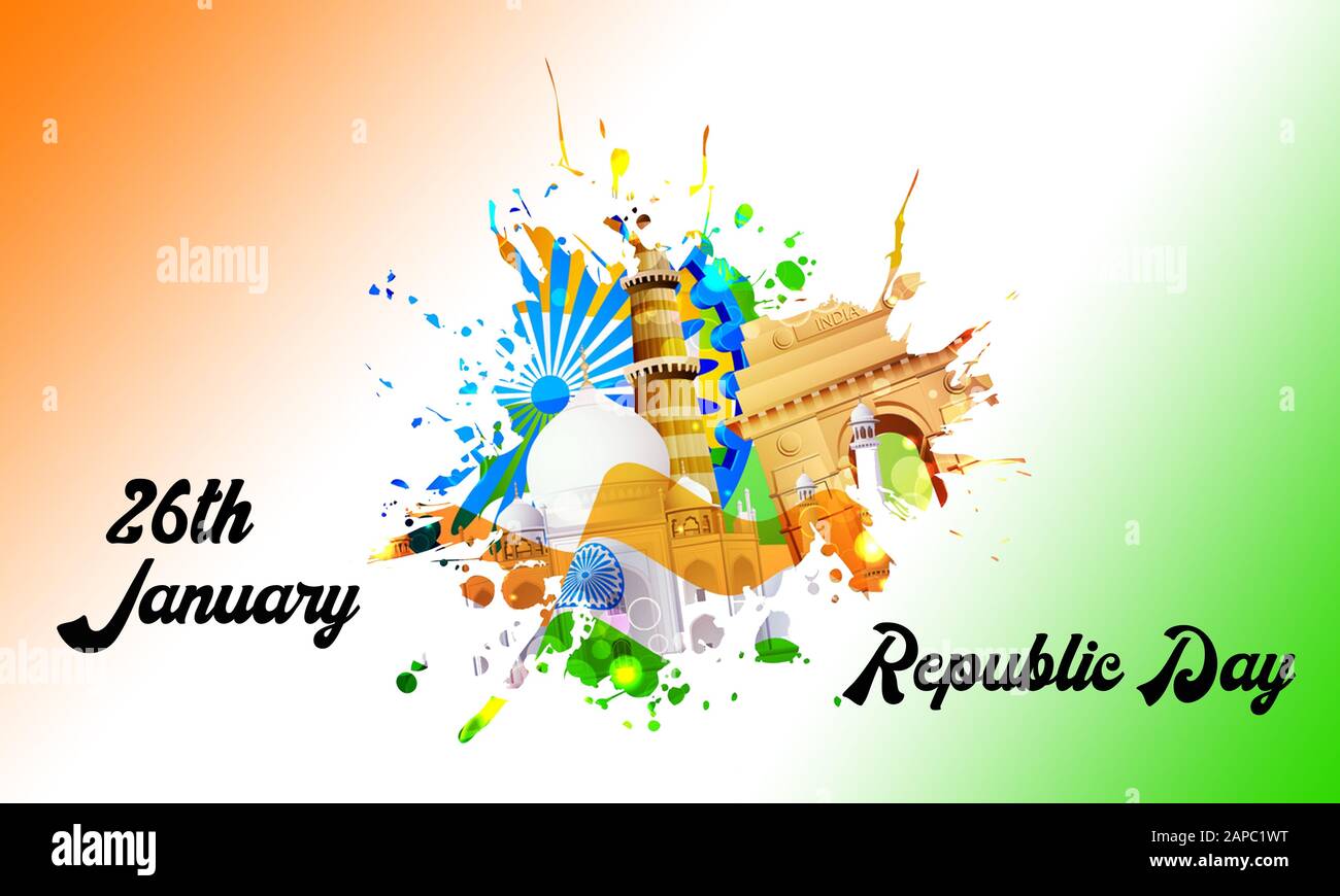 Happy Republic Day Concept Banner Background Illustration Of Various Heritage Monuments Of India Taj Mahal Red Fort Watercolor Style Splash Print Stock Photo Alamy It's not even halloween yet but i'm already doing christmas over here. https www alamy com happy republic day concept banner background illustration of various heritage monuments of india taj mahal red fortwatercolor style splashprint image340784356 html