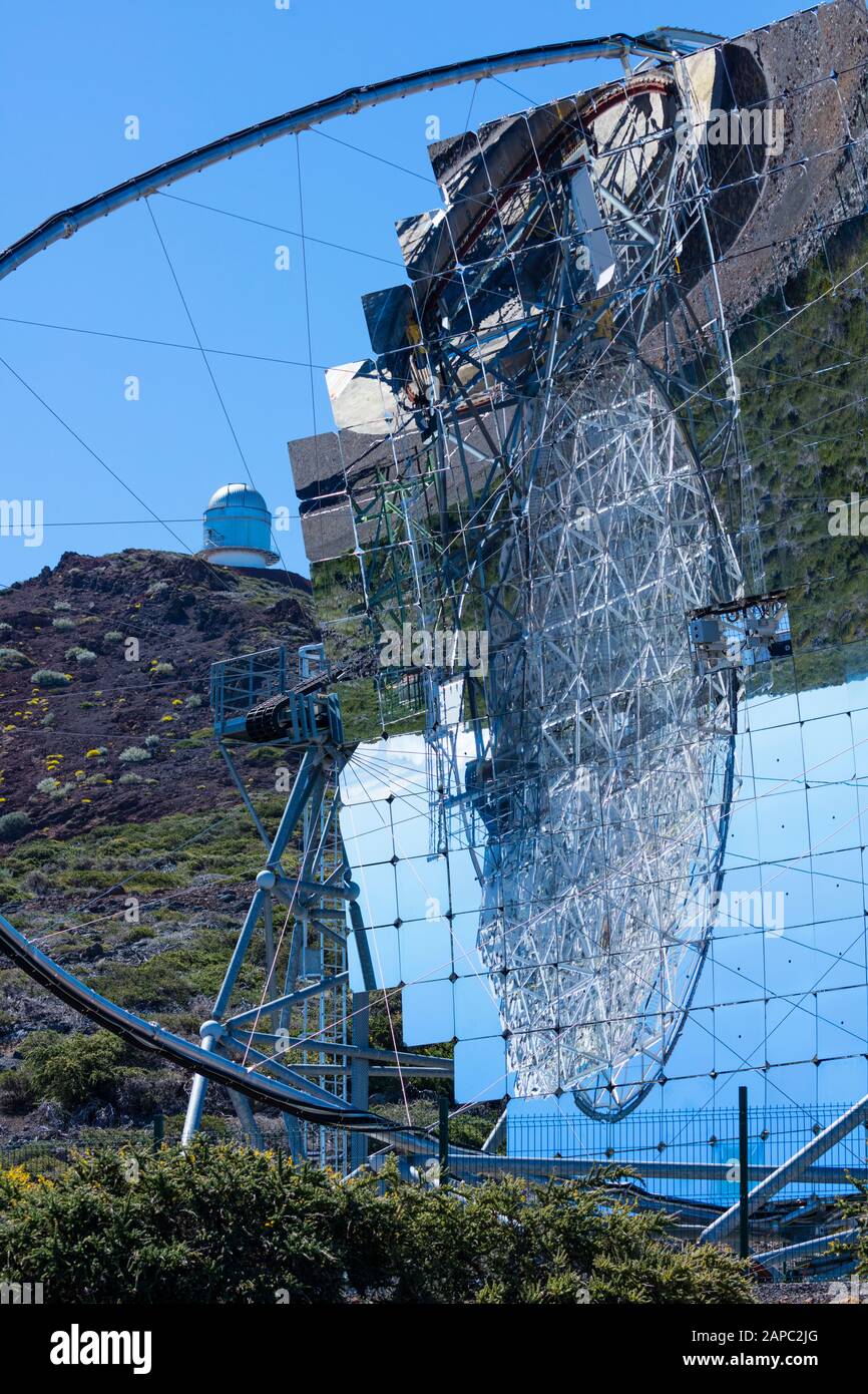 The Observatorio Astrofisico del Roque de los Muchachos, El Paso and Garafia municipalities, La Palma island, Canary Islands, Spain, Europe, Unesco Bi Stock Photo