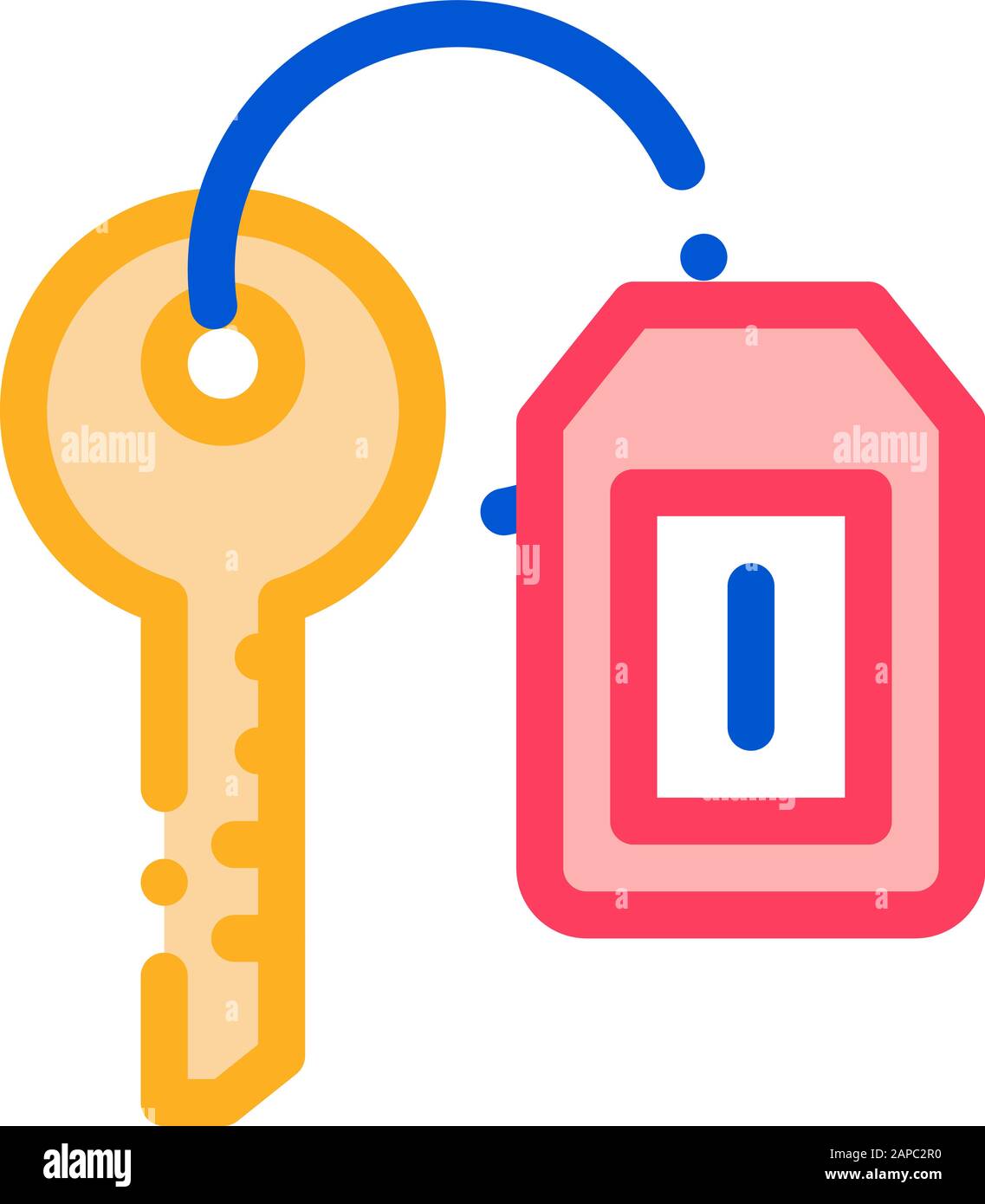 Car Key Label Icon Vector Outline Illustration Stock Vector Image & Art