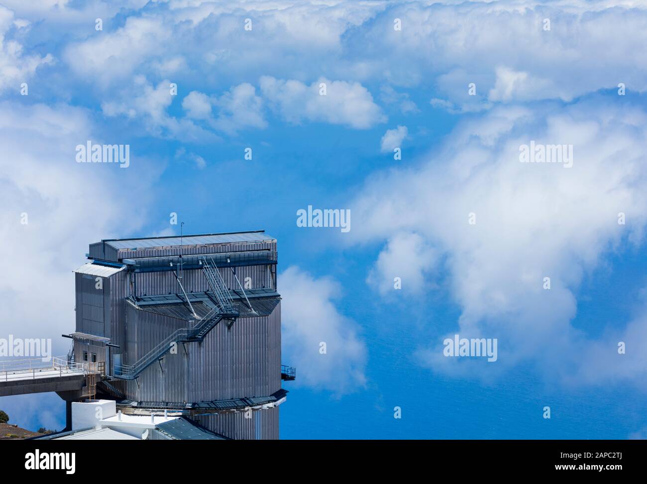 The Observatorio Astrofisico del Roque de los Muchachos, El Paso and Garafia municipalities, La Palma island, Canary Islands, Spain, Europe, Unesco Bi Stock Photo