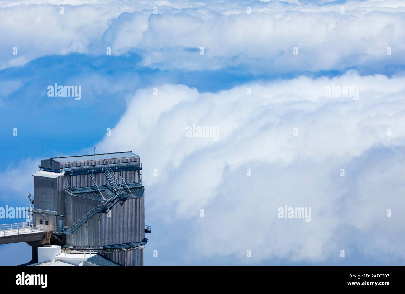 The Observatorio Astrofisico del Roque de los Muchachos, El Paso and Garafia municipalities, La Palma island, Canary Islands, Spain, Europe, Unesco Bi Stock Photo