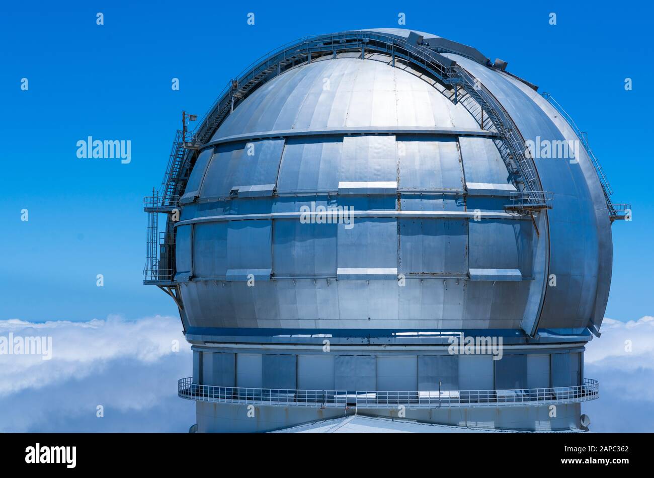 The Gran Telescopio Canarias, The Observatorio Astrofisico del Roque de los Muchachos, El Paso and Garafia municipalities, La Palma island, Canary Isl Stock Photo