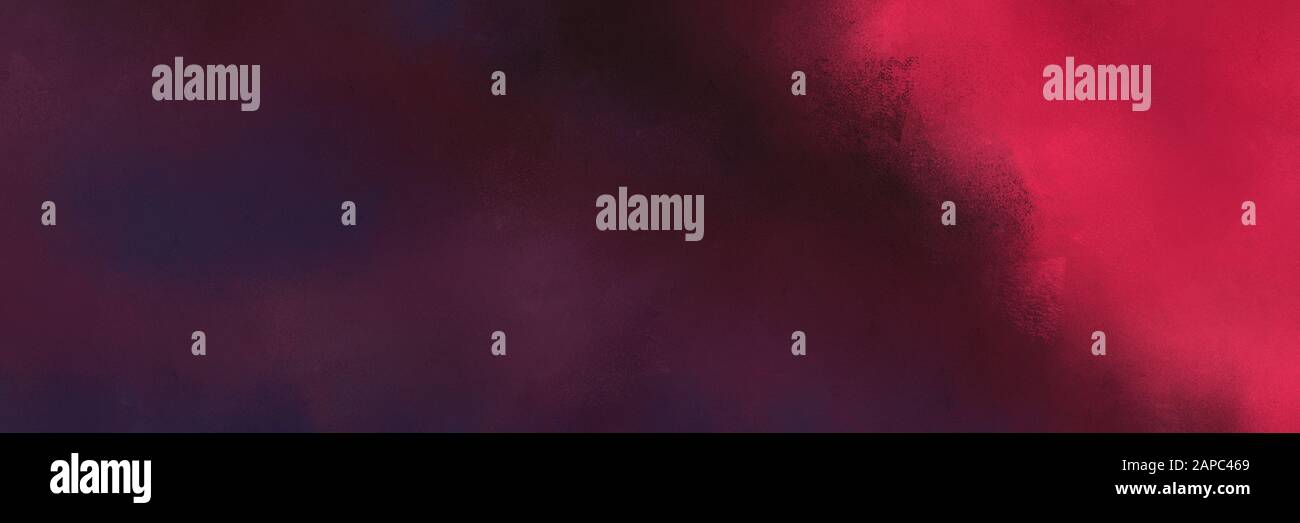 grunge horizontal header background with very dark violet, crimson and ...