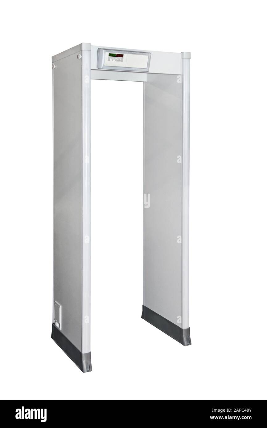 Metal detector door isolated included clipping path Stock Photo Alamy