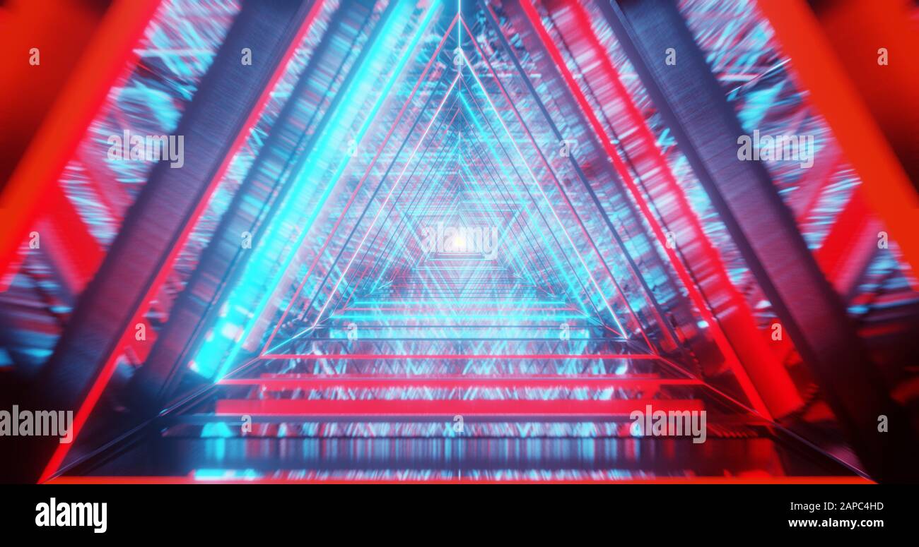 abstract triangle Speed loop background., 3D rendering. Stock Photo