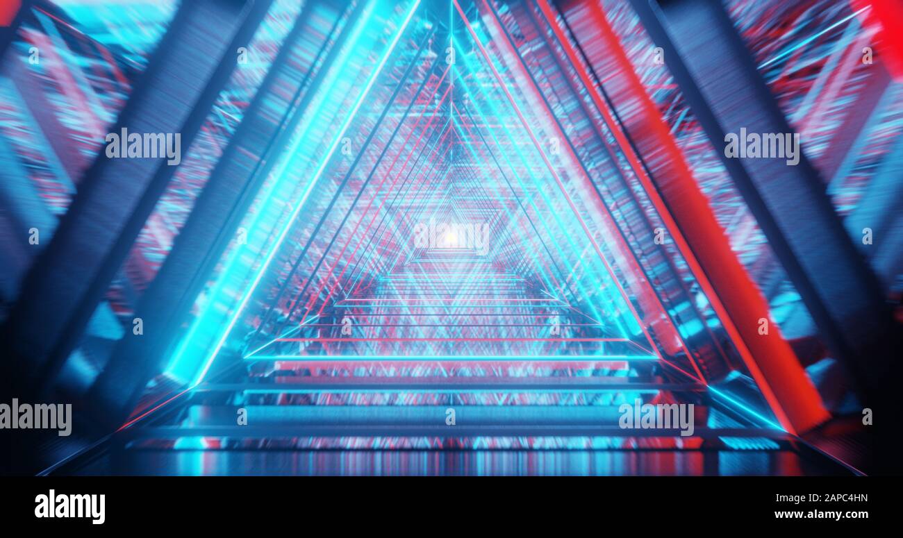 abstract triangle Speed loop background., 3D rendering. Stock Photo