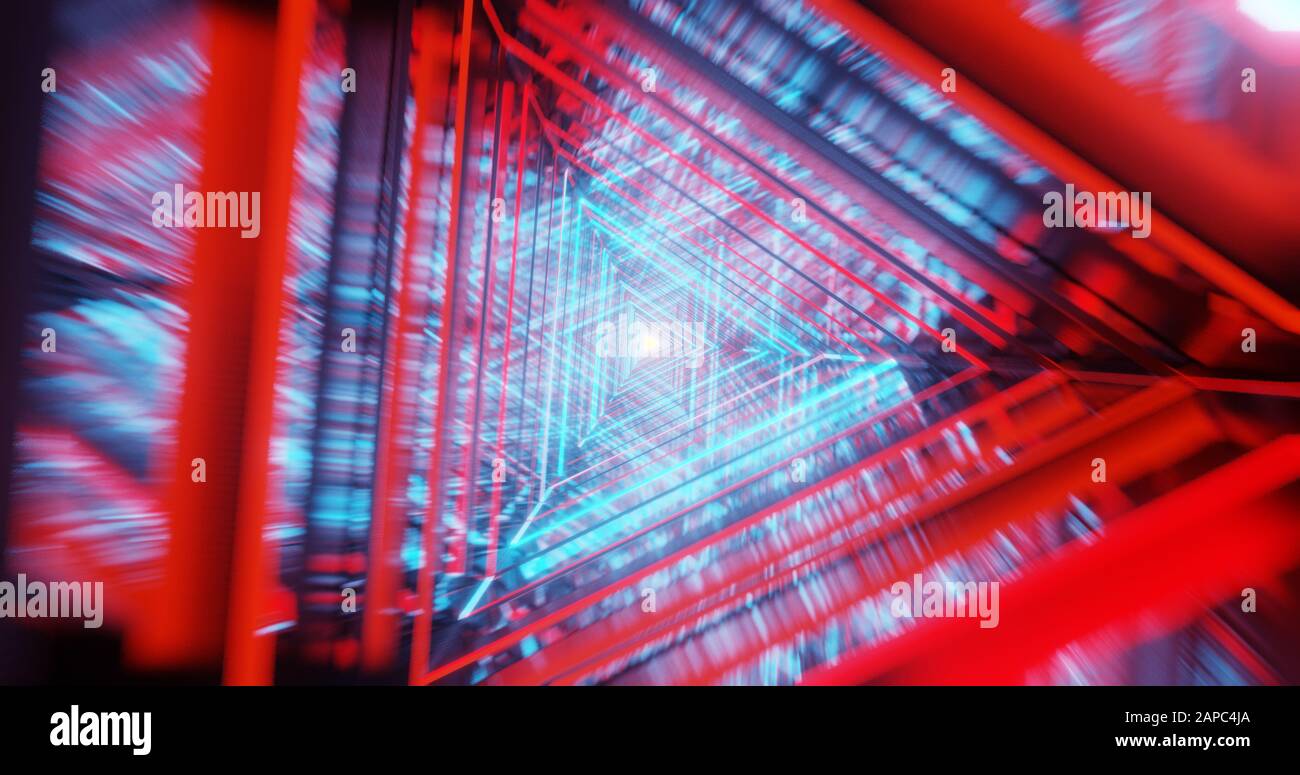 abstract triangle Speed loop background., 3D rendering. Stock Photo