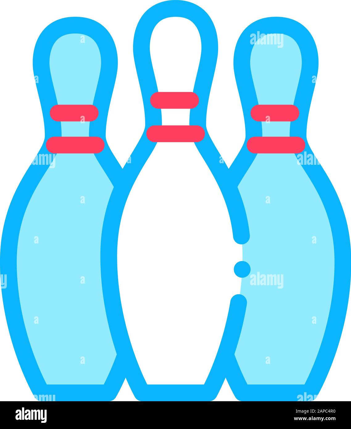 Bowling Skittles Icon Vector Outline Illustration Stock Vector