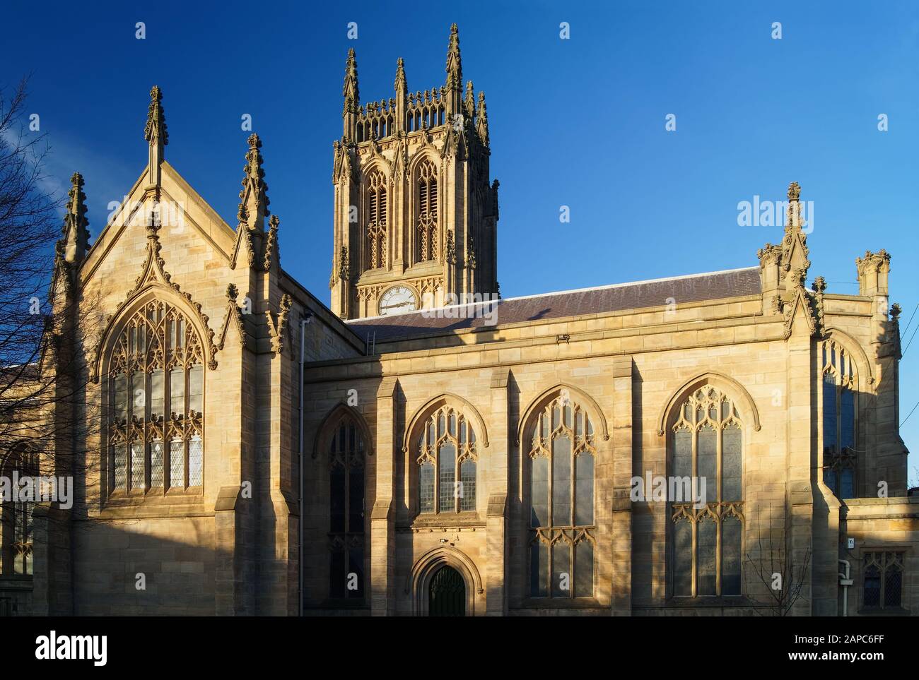 UK,West Yorkshire,Leeds,South Face of Leeds Minster Stock Photo