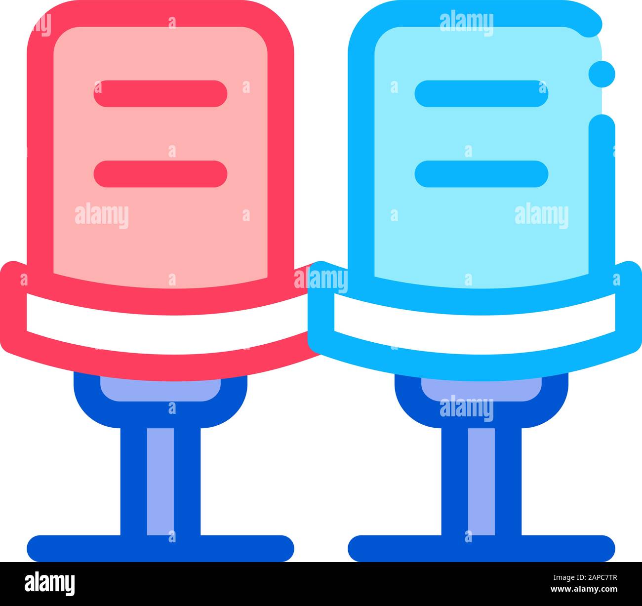 Player Chairs Icon Vector Outline Illustration Stock Vector Image & Art ...